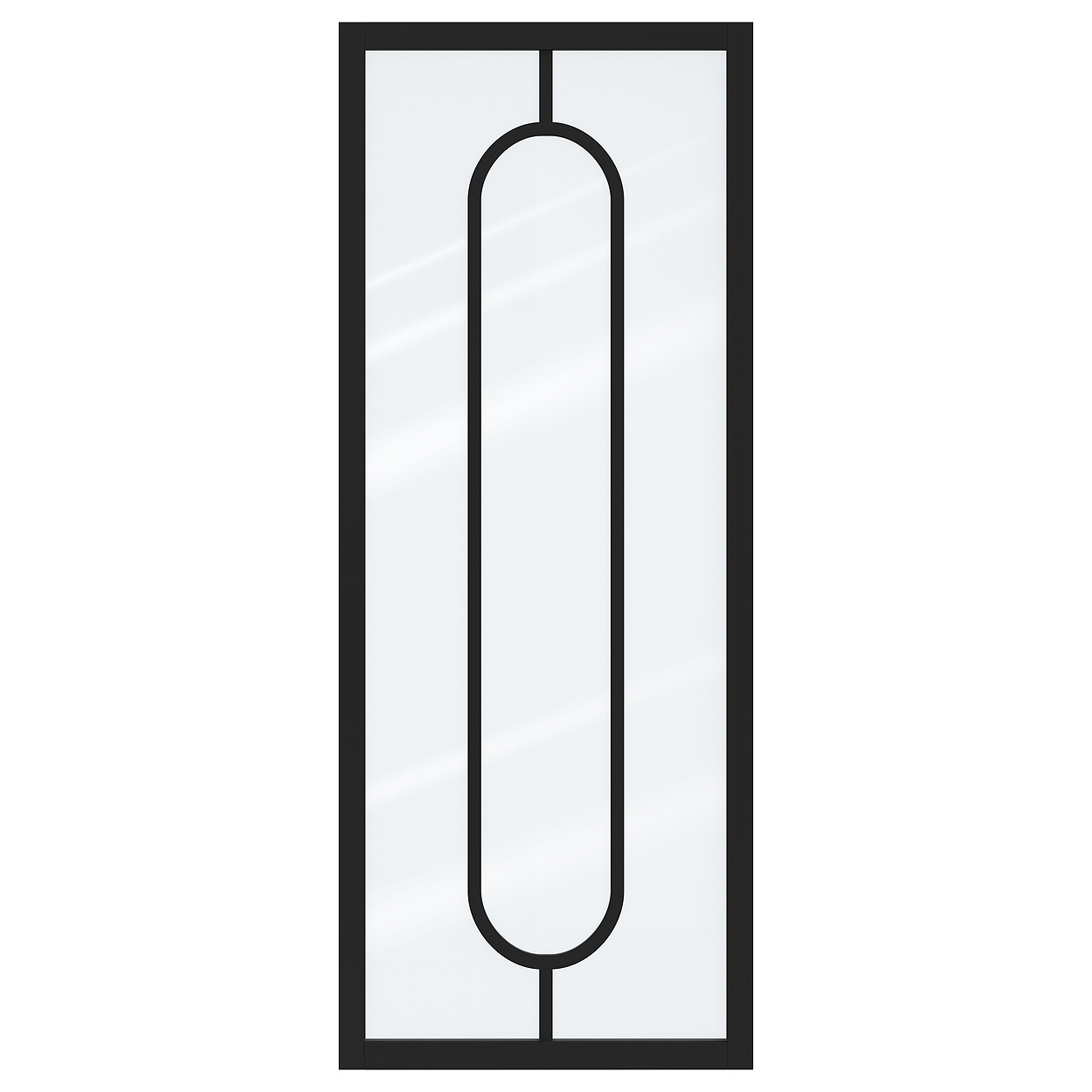 Binnendeur Skantrae SSL 14519 Blank Glas Zwart Gelakt